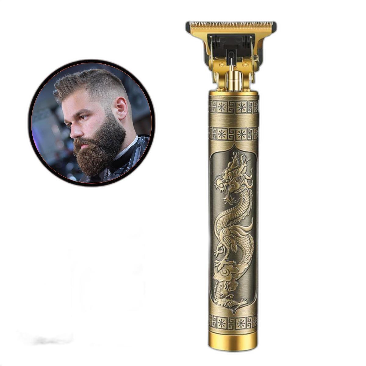 Máquina de Cortar Cabelo e Barba USB - Buda Dourado