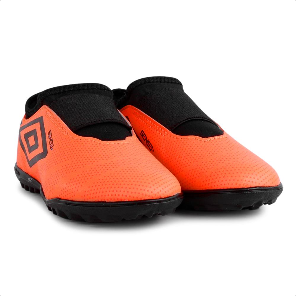 Miniatura Chuteira Society Umbro Sense Kids Laranja / Preto - 33