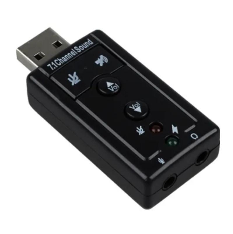 Miniatura Placa De Som Adaptador De Som Usb 7.1 Canais Para Computador