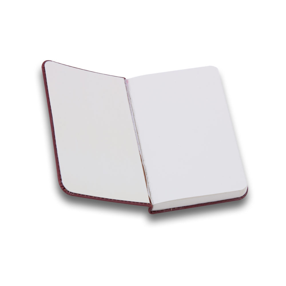 Miniatura Moleskine em Couro Legítimo Vinho