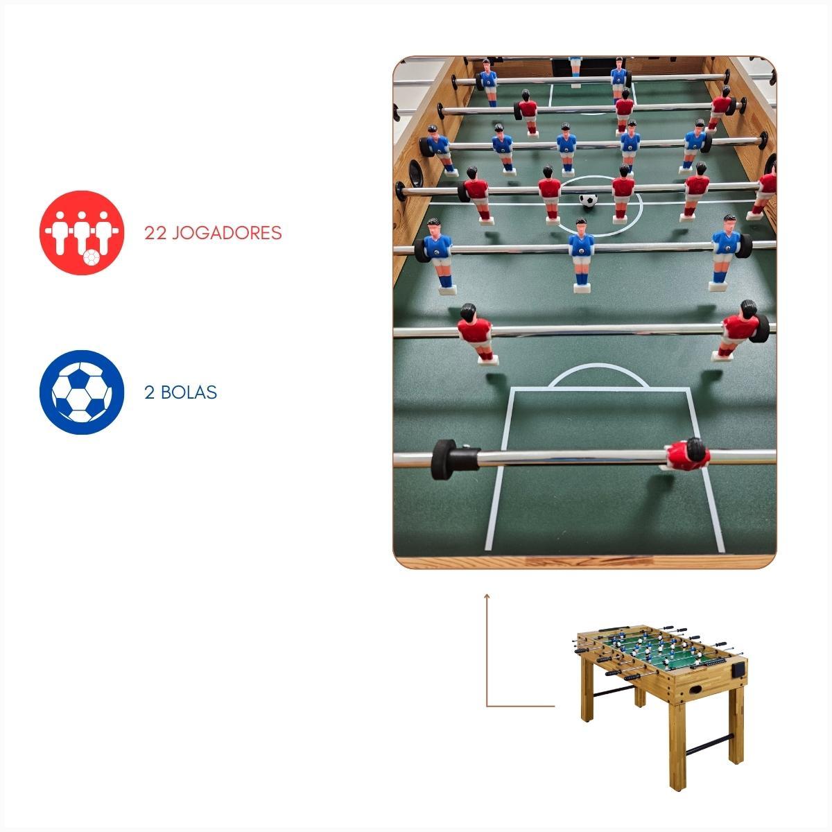 Miniatura Mesa Pebolim Infantil Toto Família Futebol 22 Jogador Placar