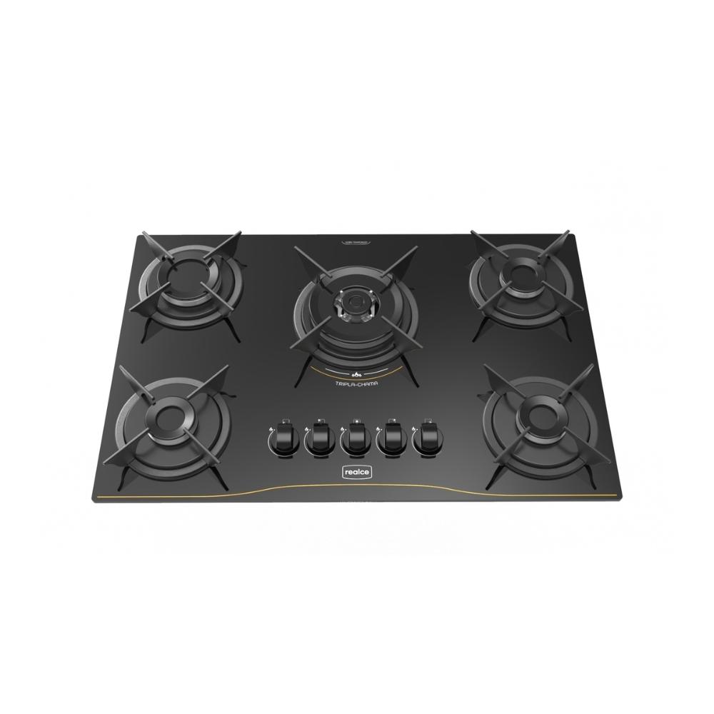 Miniatura Cooktop 5 Bocas a Gás Realce Bivolt CR225 Preto - 127/220