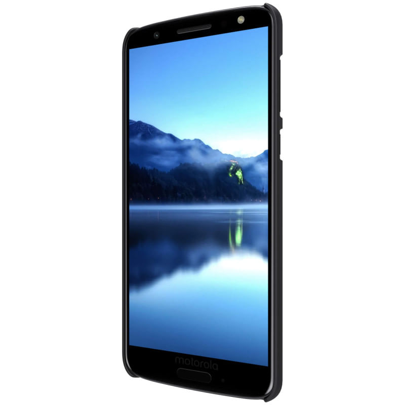 Miniatura Kit Capa Preta Nillkin Moto G6 5.7 Capinha Shield E Película