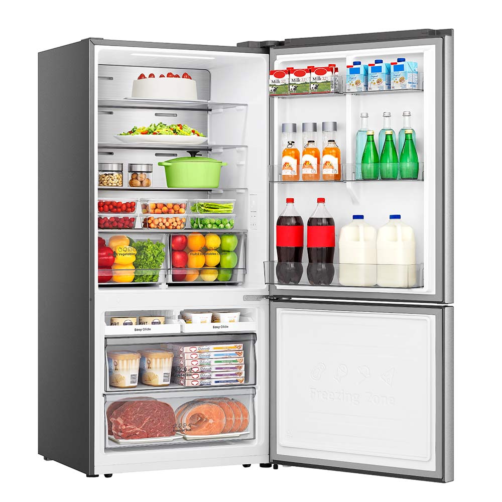 Refrigerador Bottom Freezer Metal Tech Hisense de 02 Portas Frost Free com 499 Litros Inox - RB5P504 110