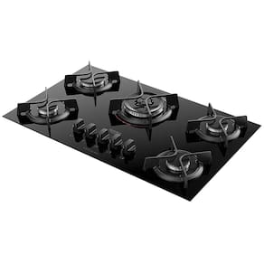Miniatura Cooktop a Gás 5 Bocas Dako Supreme com Queimador Tripla Chama Preto