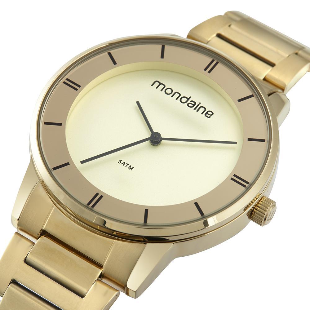Miniatura Relógio Mondaine Feminino Analógico Dourado 32475Lpmvde1