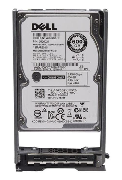 Miniatura Hd Sas Dell 0G76Rf G76Rf Huc109060Css600 600Gb 10000U/Min