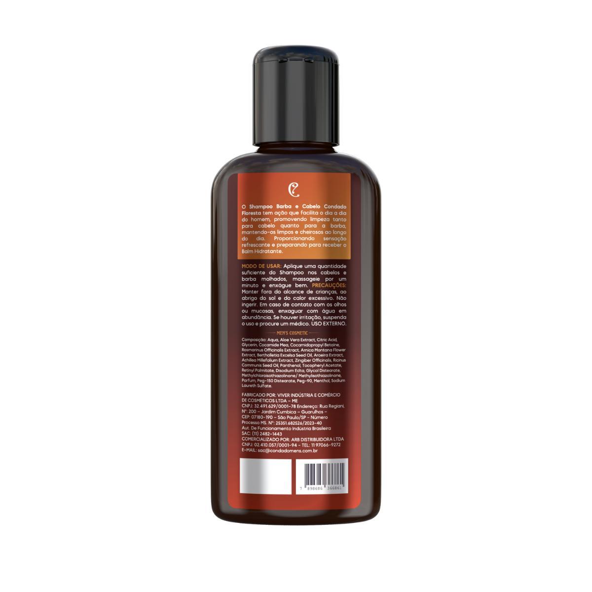 Miniatura Shampoo Floresta Condado 140 Ml Masculino Barba Cabelo