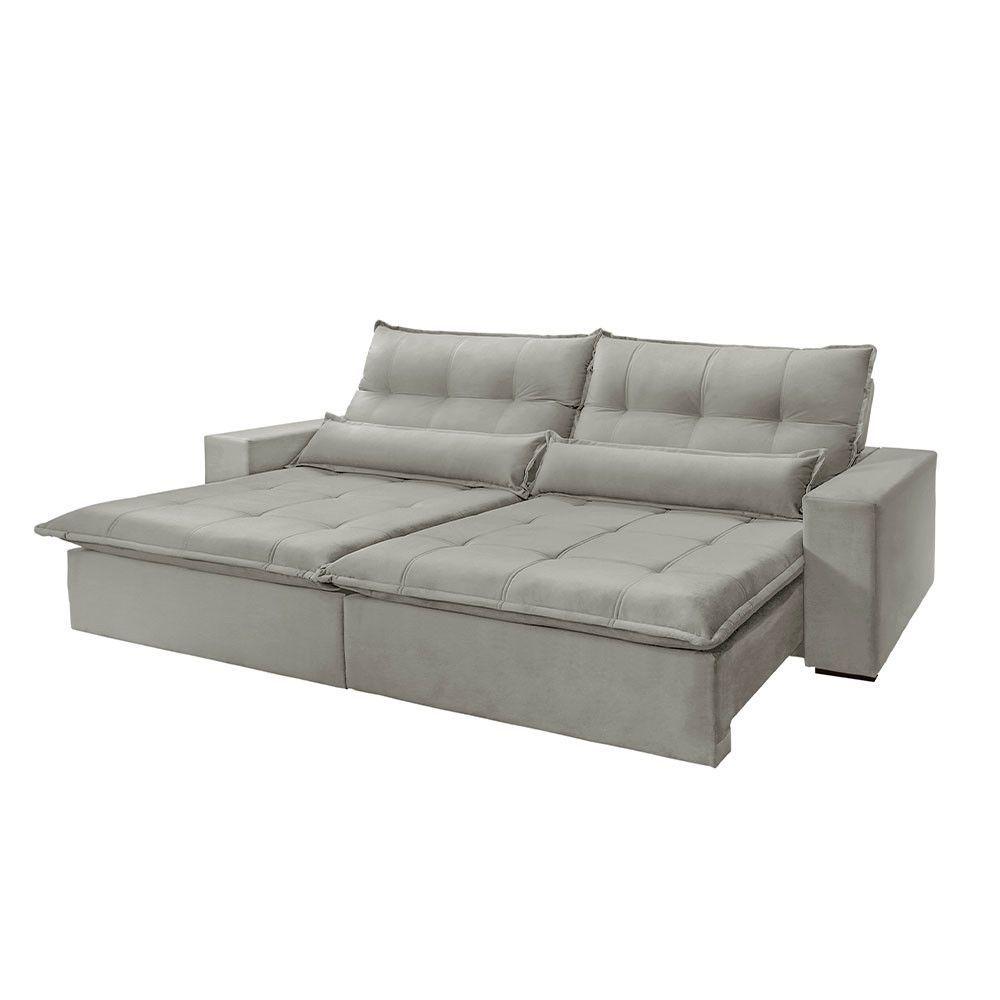 Sofá Grecia Linho 02 Módulos De 80cm B25cm Meu Sofá Online A230 Linho Cinza