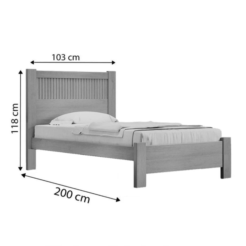 Miniatura Cama Solteiro Ripada Primícia Plus - D' Doro Branco/ripado