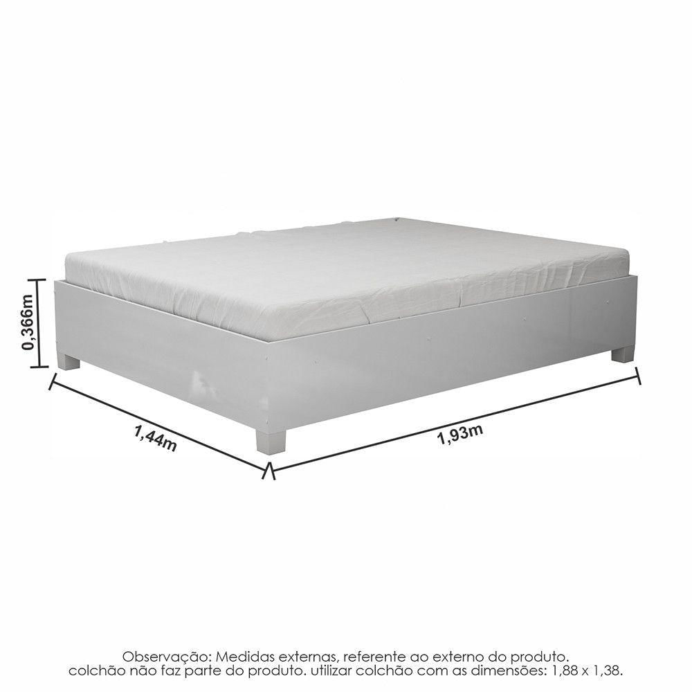 Guarda Roupa Modulado Com Cama Paris 5 Portas Com Espelho E 2 Gavetas Branco