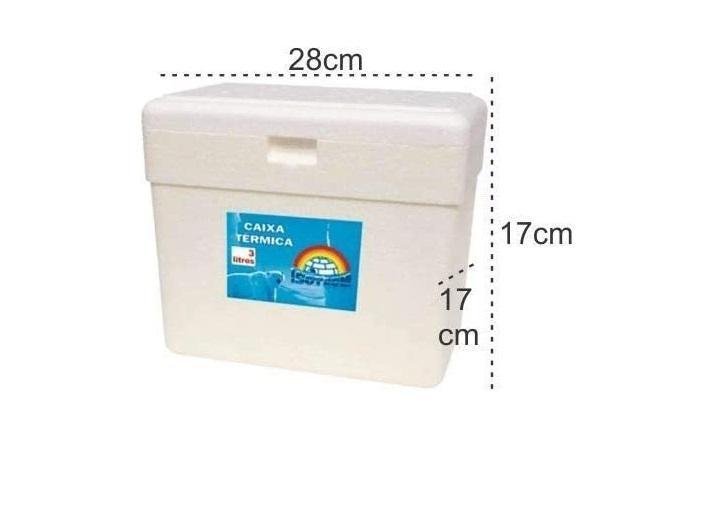 Miniatura Kit 2 Un Caixa De Isopor 3 Litros Térmica Gelo Cerveja Refri