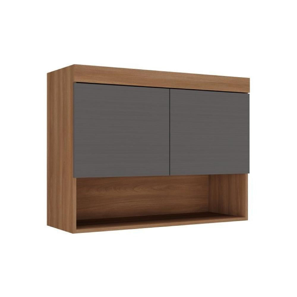 Guarda-Roupa Modulado Viena 6 Portas 6 Gavetas da Espresso Móveis Nogal/Grafite