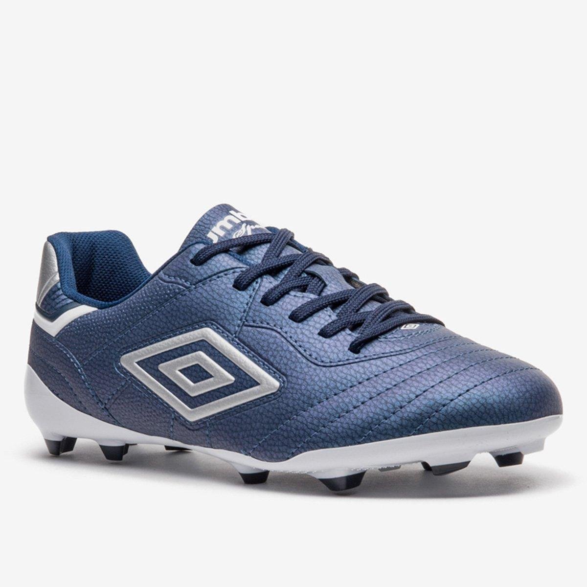 Miniatura Chuteira Campo Umbro Speciali Classic Unissex Marinho+Cinza - 37