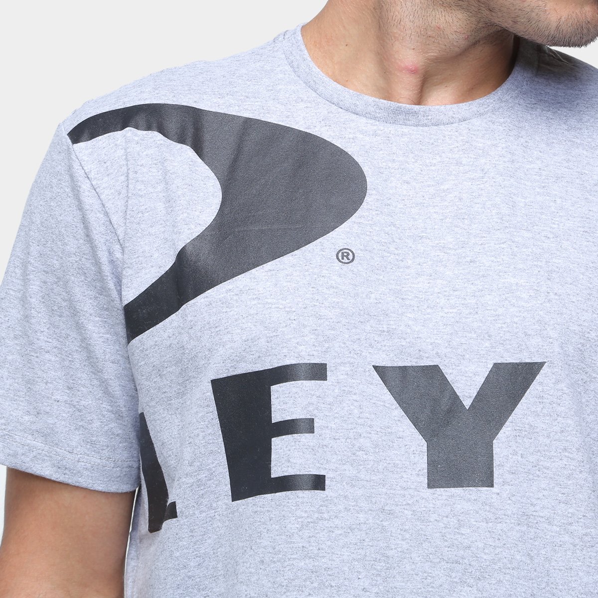 Miniatura Camiseta Oakley Big Ellipse Masculina Cinza Claro - P