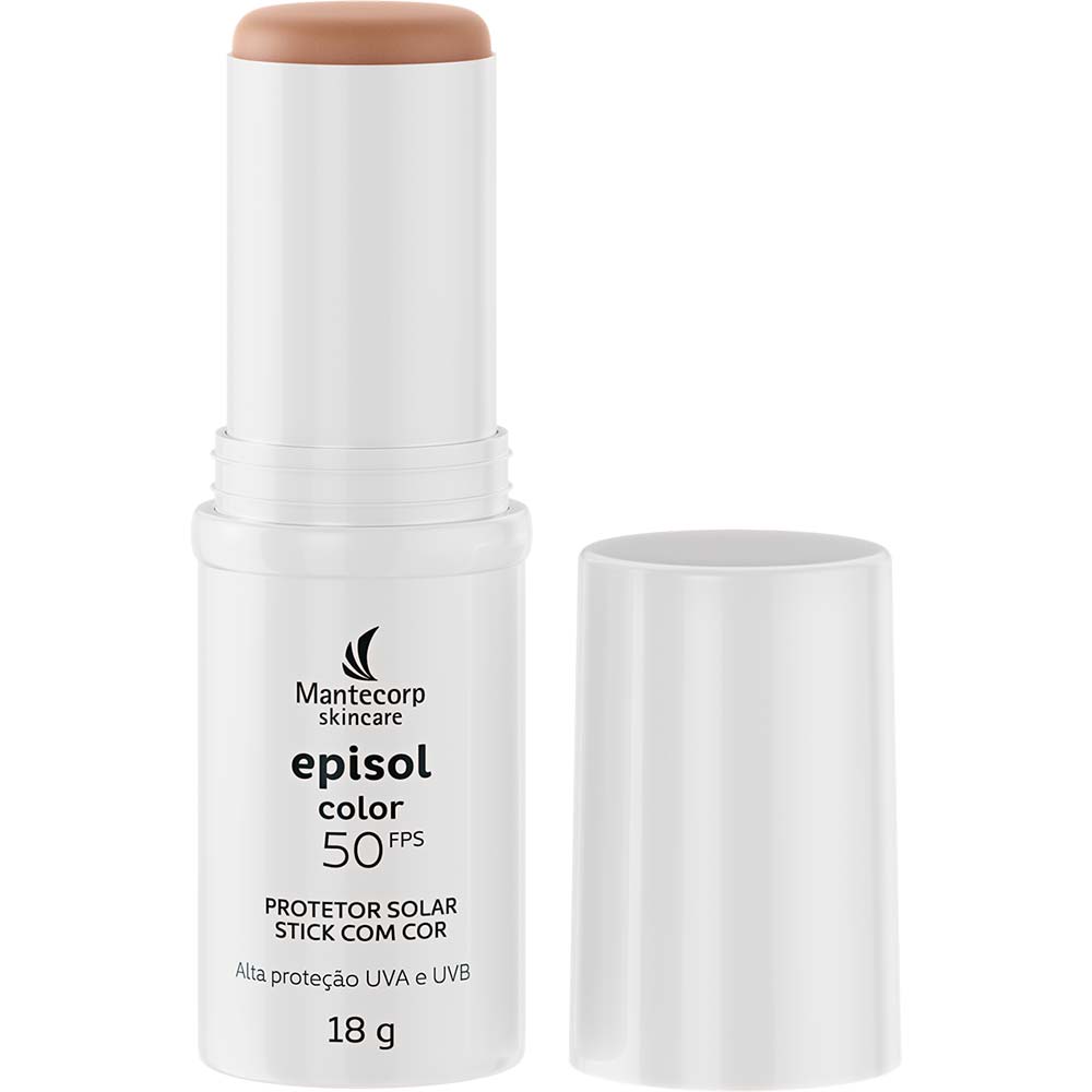 Miniatura Episol Color Stick Mantecorp Skincare - Protetor Solar com Cor FPS50 Claro
