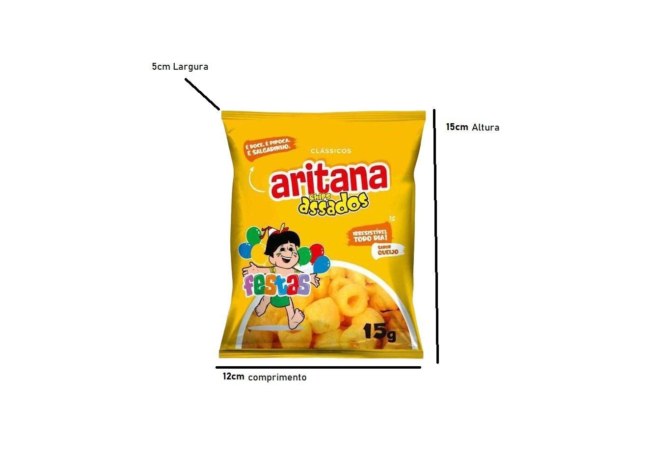 Miniatura Mini Salgadinho Chips Aritana 15G Para Festa - 125 Unidades