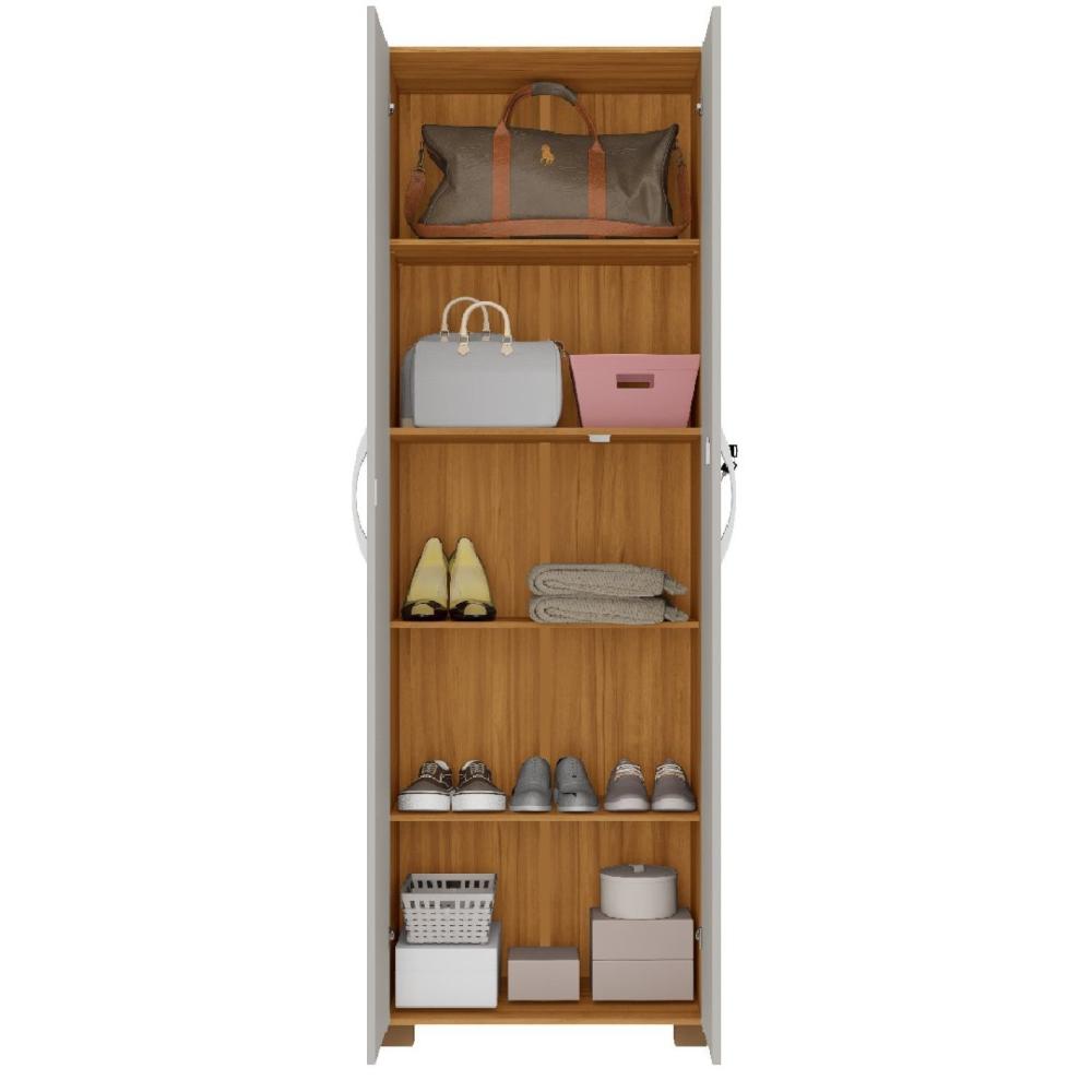 Miniatura Armário Multiuso 2 Portas NT 4020 Notável Móveis Freijó Trend/Off White