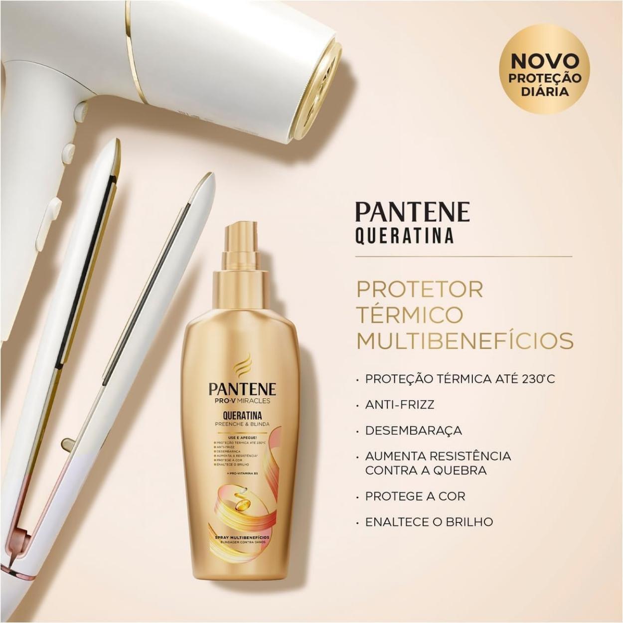 Kit Pantene Spray Queratina Nutrição Restauração Hidratação