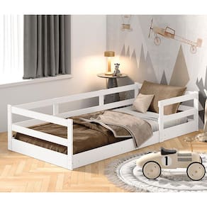 Miniatura Cama Infantil Barreto Cercadinho Popy com Grade de Proteção - Branco