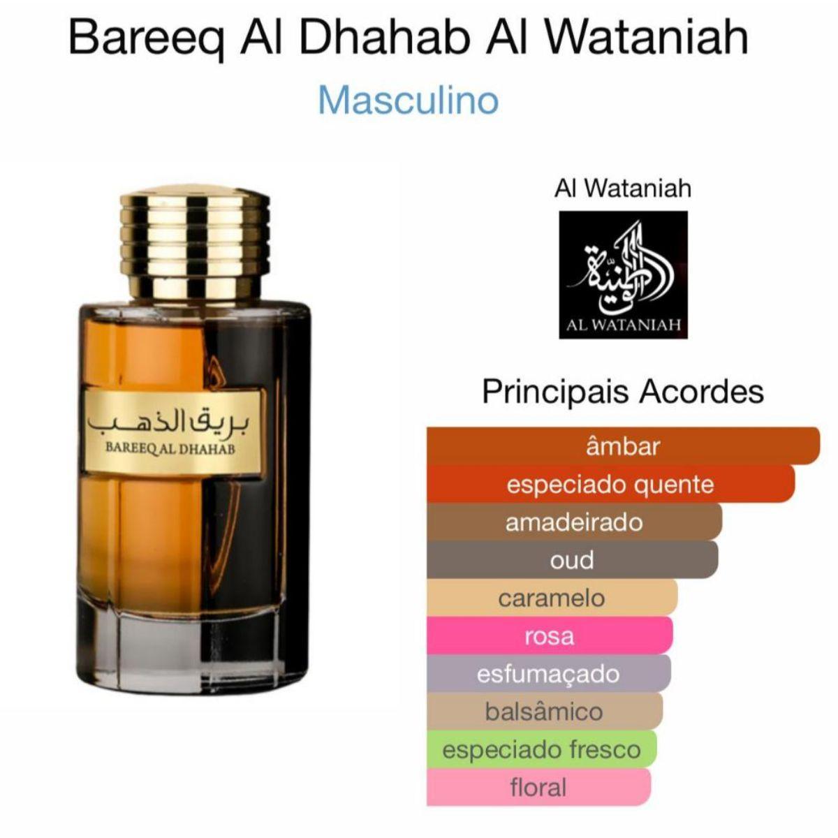 Miniatura Perfume Árabe Bareeq Al Dhahab Al Wataniah 100Ml