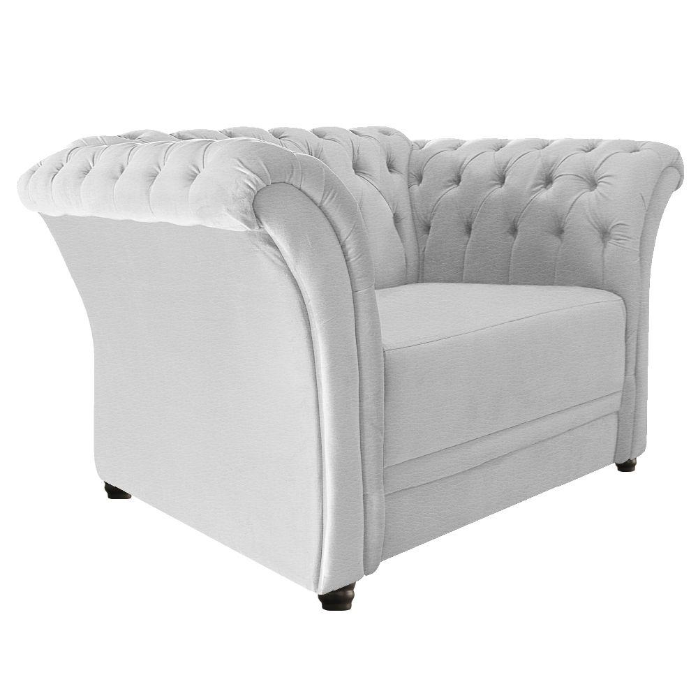 Miniatura Poltrona Decorativa Chesterfield Sofia Corano Branco