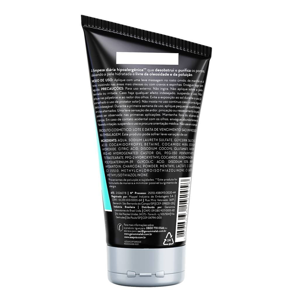 Miniatura Sabonete Líquido Facial Asepxia Carvão Detox 150ml