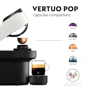 Cafeteira Nespresso Vertuo Pop com Kit Boas-Vindas – Branco Côco 110V