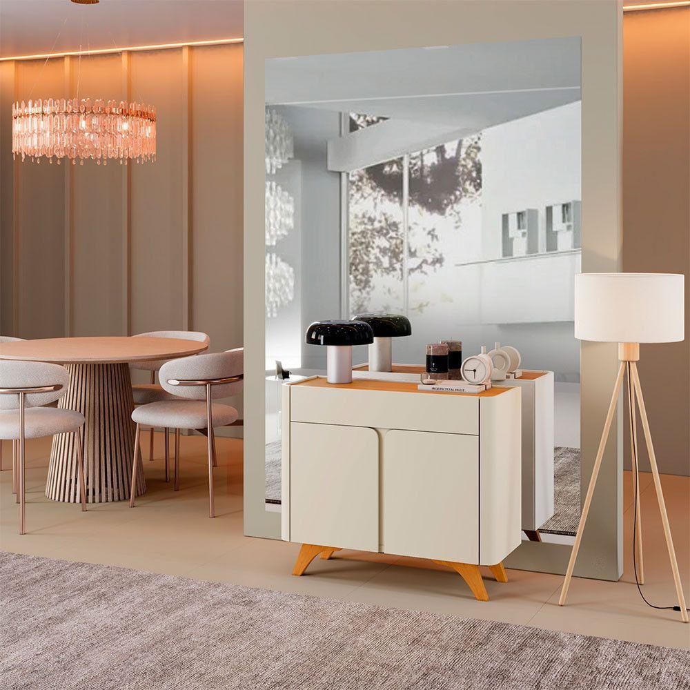 Miniatura Buffet Aros 02 Portas 920 Mavaular Off White Com Naturalle