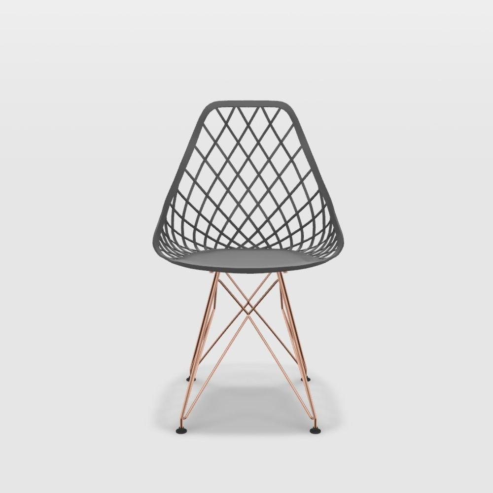 Miniatura Conjunto Com 2 Cadeiras Kaila Pp Konkret Eiffel Cobre