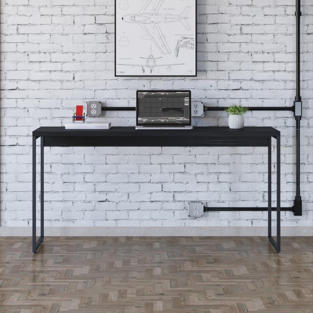 Miniatura Mesa Dynamica 150x50x75cm Preto ônix - Est.preta Preto ônix - Est.preta