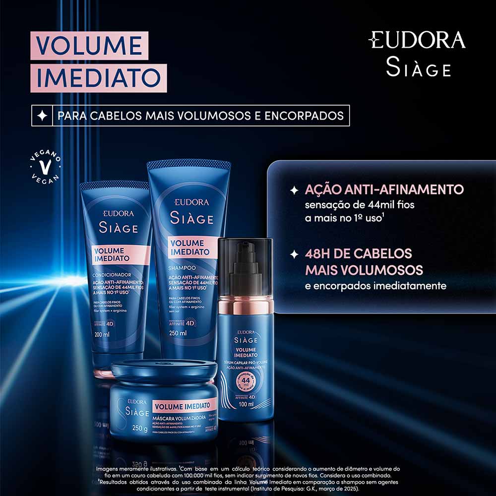 Miniatura Shampoo Eudora Siàge Volume Imediato 250ml