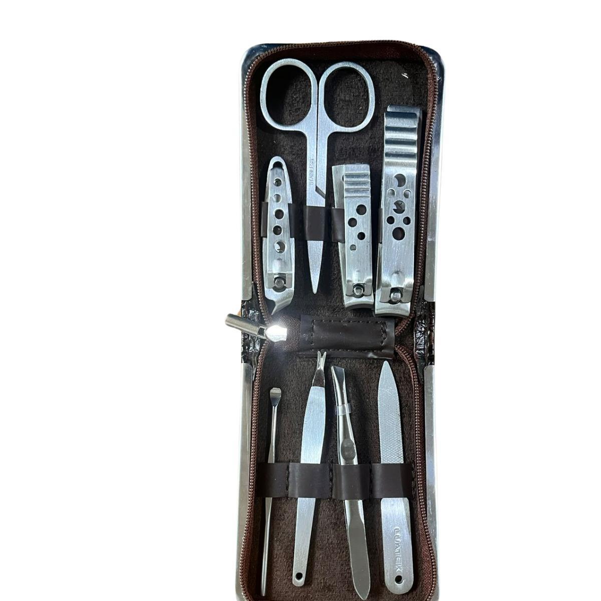 Miniatura Kit Manicure Pinça Tesoura Cortador De Unha Estojo Portátil