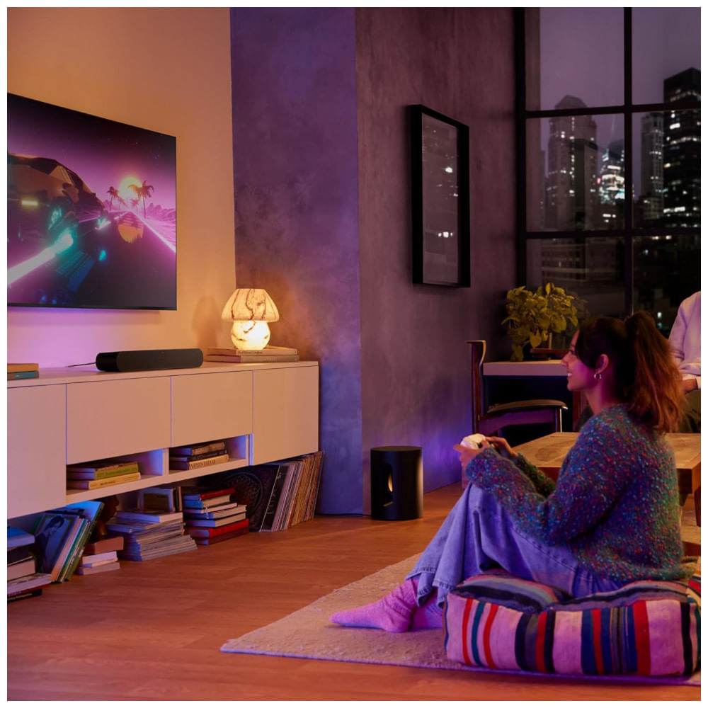 Sonos Sub Mini Subwoofer Wireless Compacto com Graves Profundos, Design Moderno e Elegante – Preto Fosco