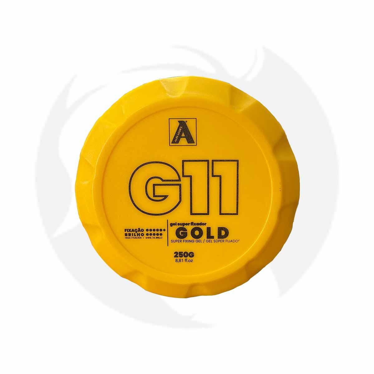 Kit 3X Gel Para Cabelo Fixador Gold G11 250G Alfa Looks