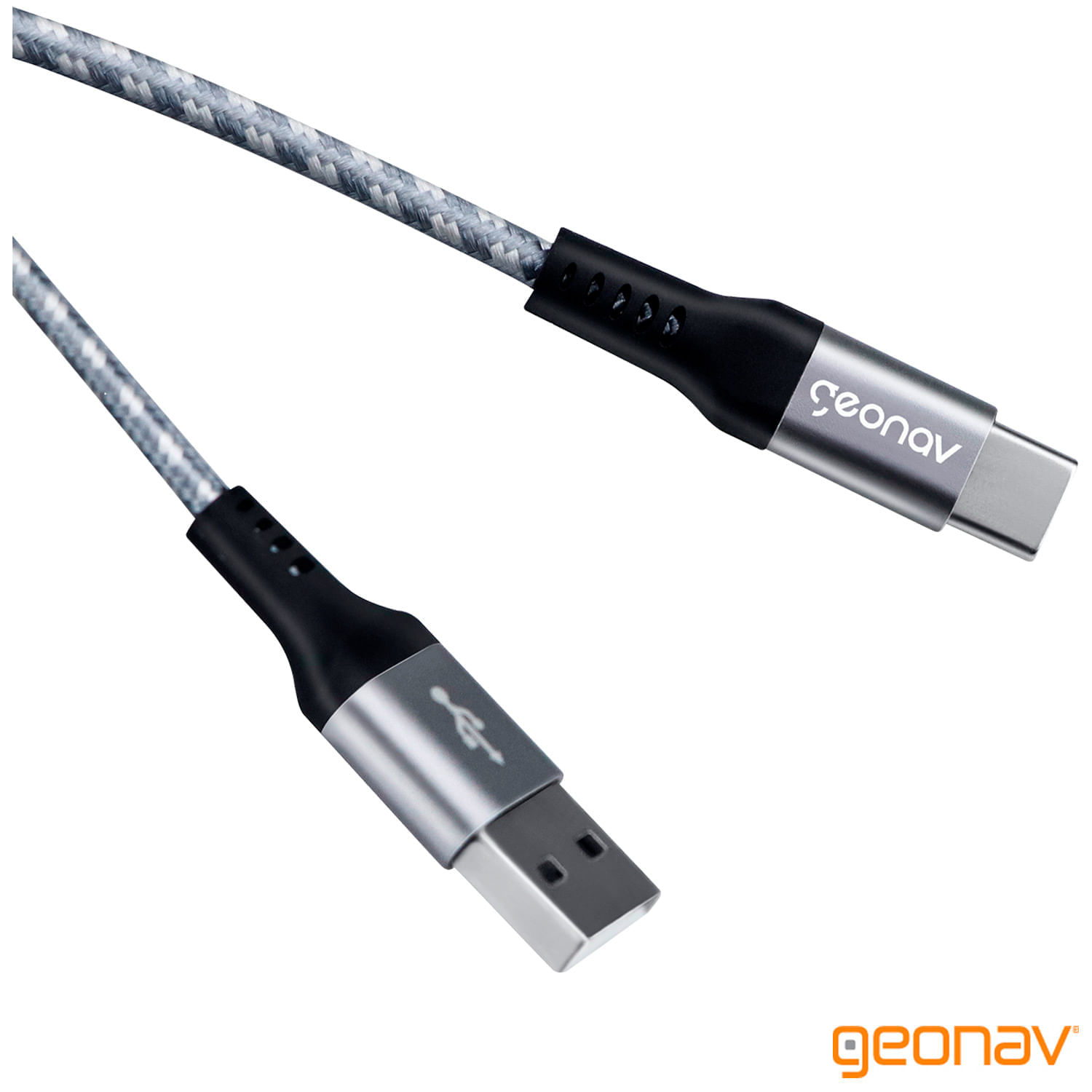 Miniatura Cabo USB-C com Conector USB-A e 1,5M para Carregamento Rápido - Geonav - UCC06