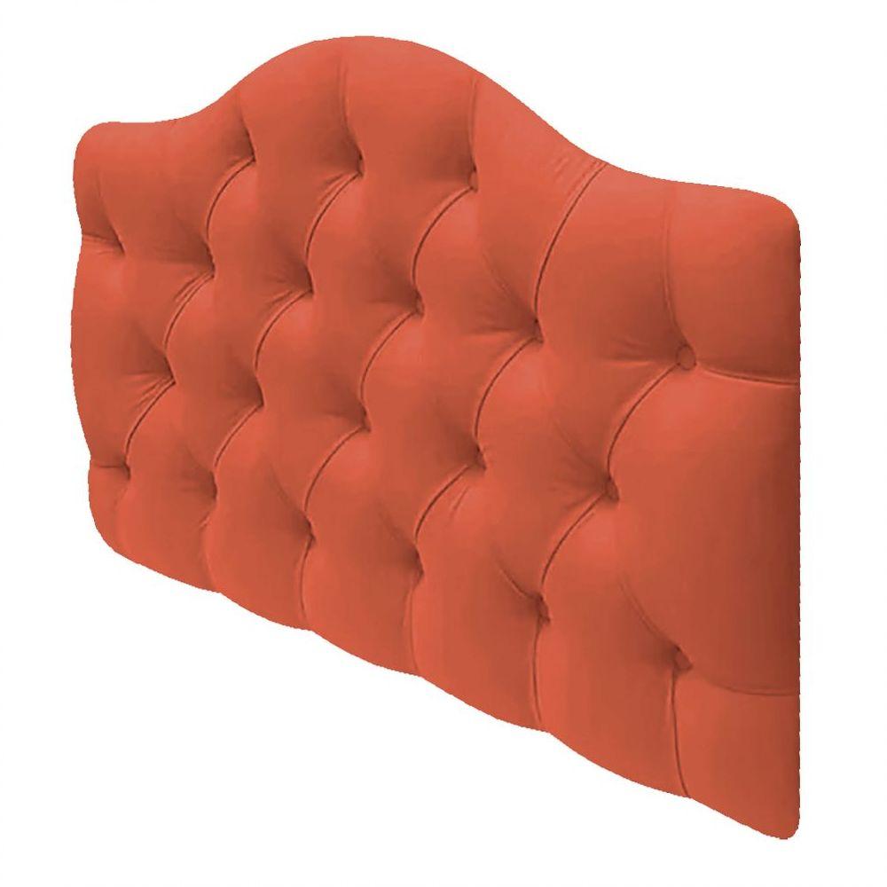 Miniatura Cabeceira Suspensa Imperatriz 140 Cm Casal Suede Terracota
