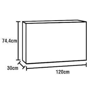 Cozinha Completa Bartira Amazonita com 8 Portas, 1 Gaveta e 4 Prateleiras - 280cm de largura - Carvalho/Thassos Carvalho/Thassos