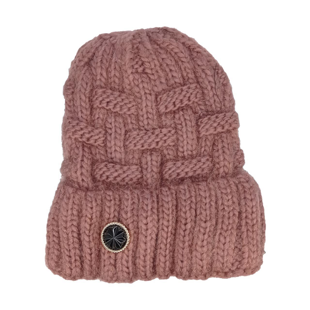 Miniatura Touca Feminina Forrada De Pelinho Gorro De Inverno Rose