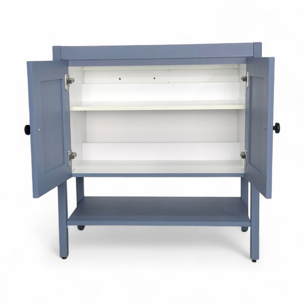 Miniatura Armário para Banheiro 2 Portas Hudson Azul Bleu