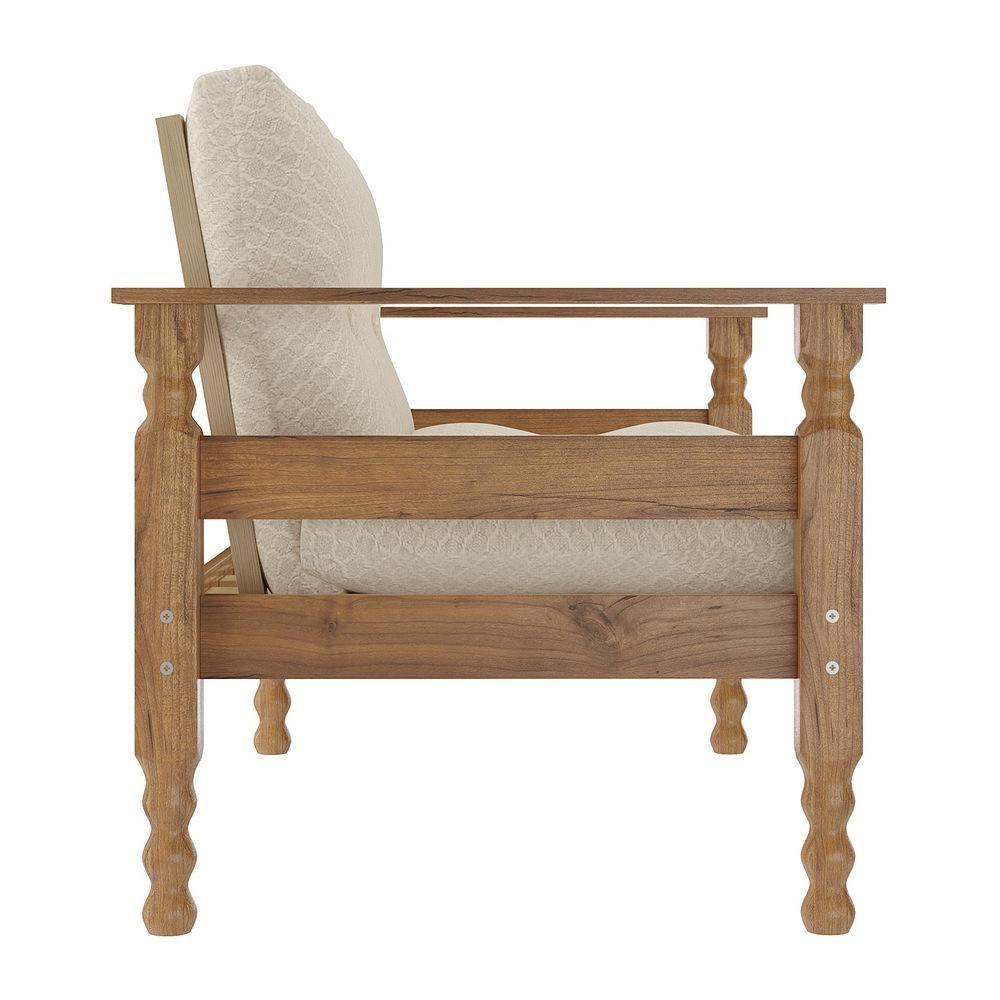 Miniatura Namoradeira 2 Lugares Liz Cr7002.T68 Imbuia/Floral