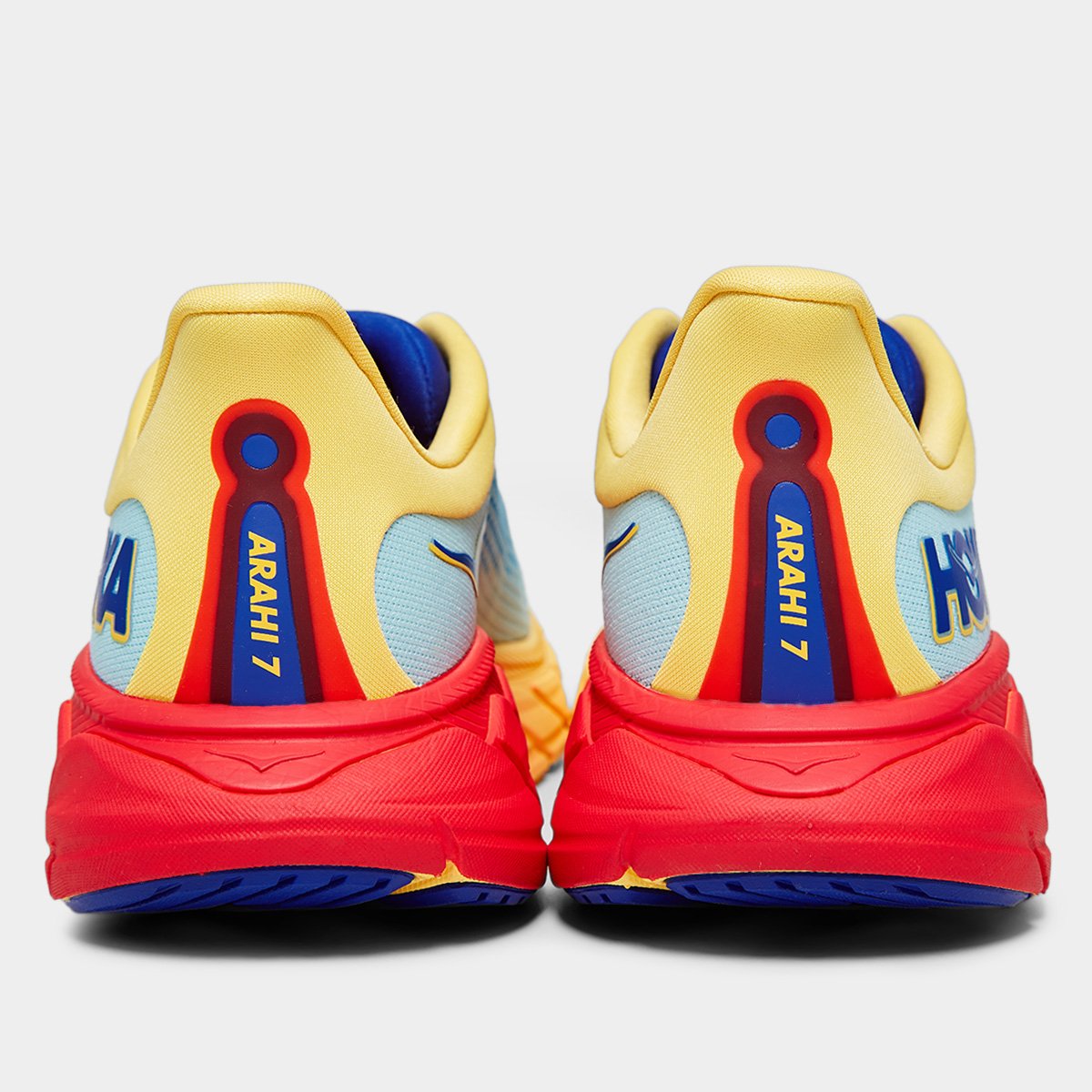 Miniatura Tênis Hoka Arahi 7 Feminino Azul+amarelo - 36