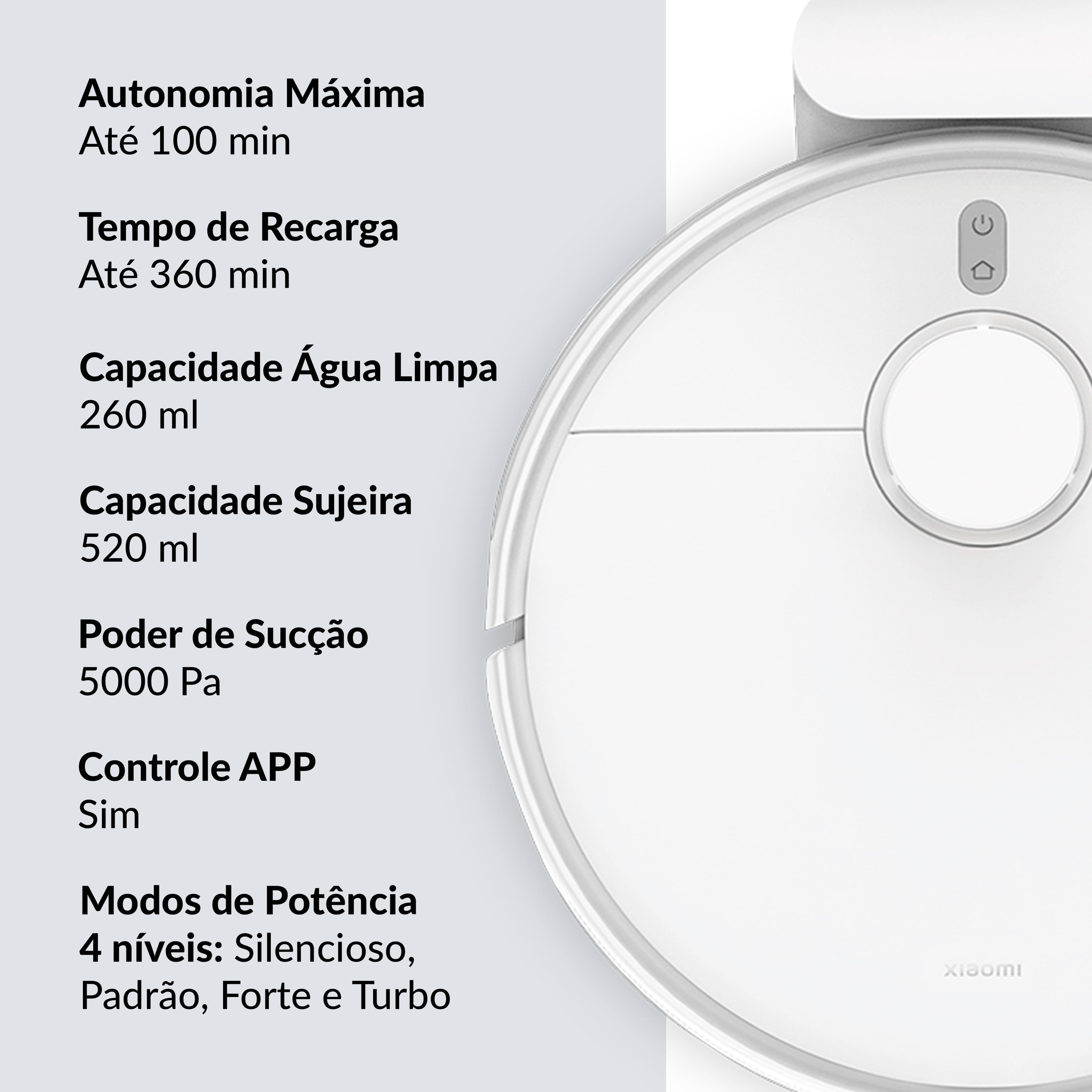 Xiaomi Robô Aspirador de Pó Inteligente S40C | Bivolt