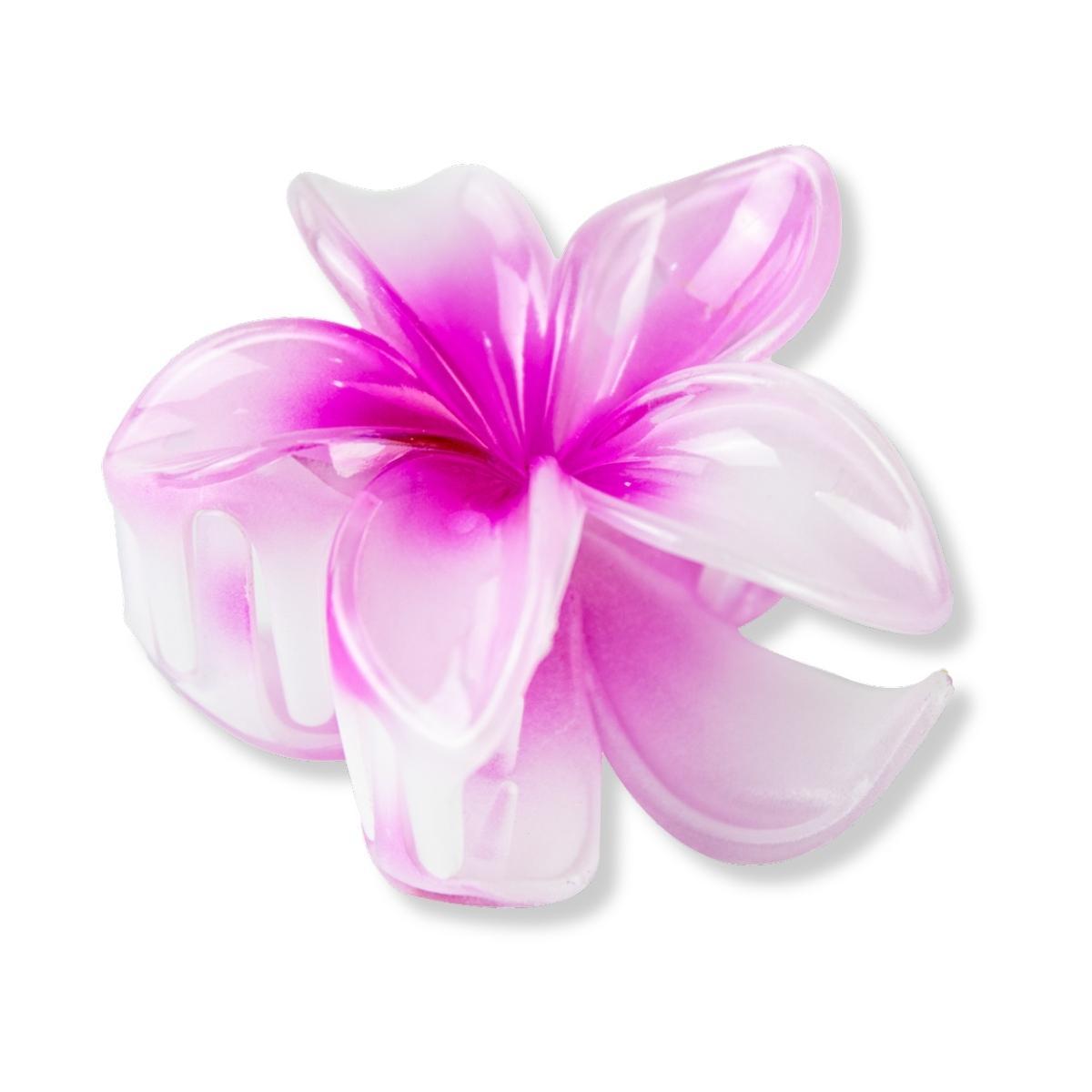 Miniatura Kit 3 Presilha Pequena Flor Do Havaí Cabelos Prendedor Praia