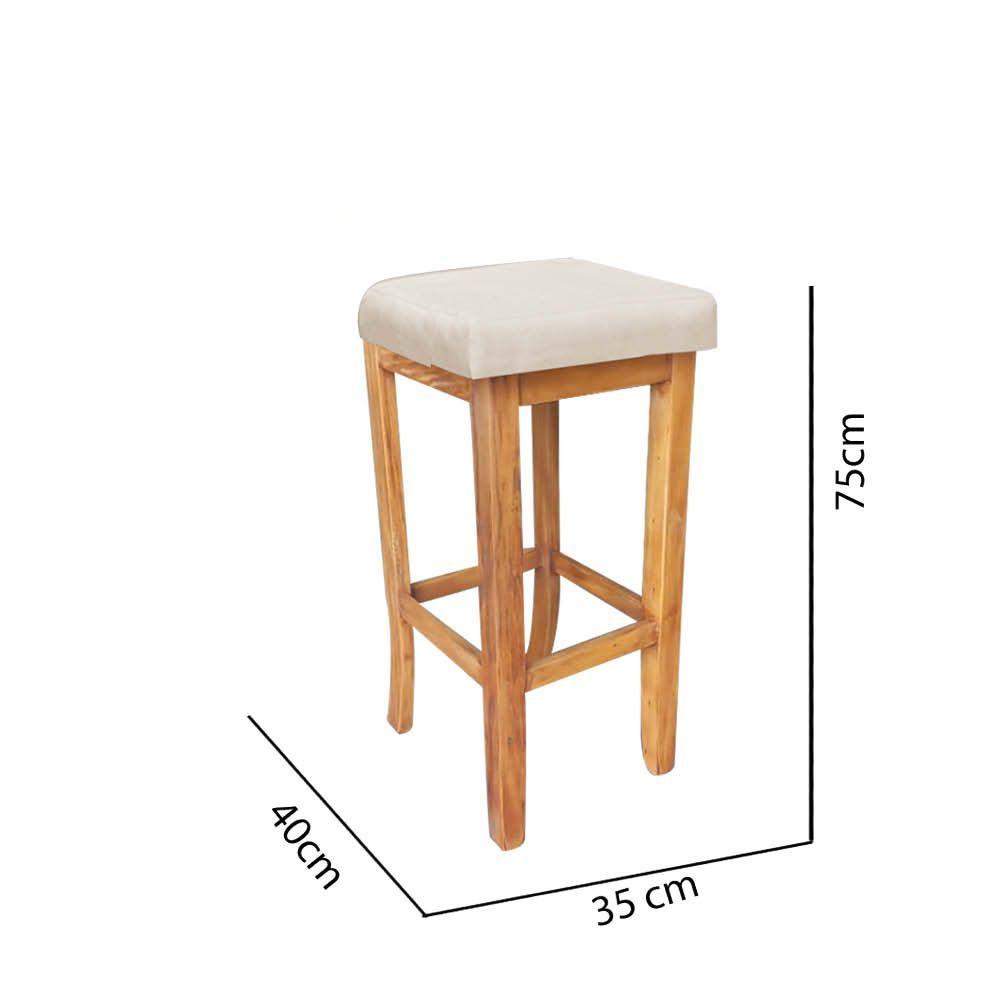 Miniatura Banqueta Alta Ben Gourmet Balcão Bistrô Cozinha Sintético Bege - Ahazzo Móveis