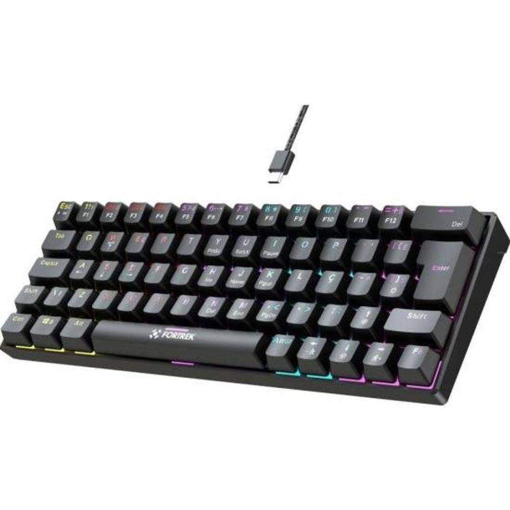 Miniatura Teclado Gamer Mecânico Fortrek Gravity 65 Compact Switch Outemu Red [f002]