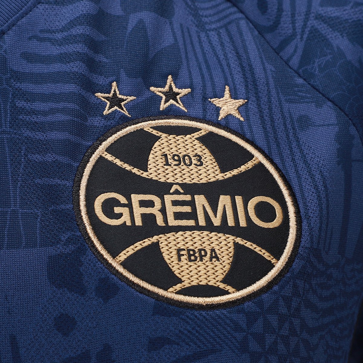 Miniatura Camisa Grêmio III 25/26 s/n Torcedor Umbro Feminina Marinho+Preto - G