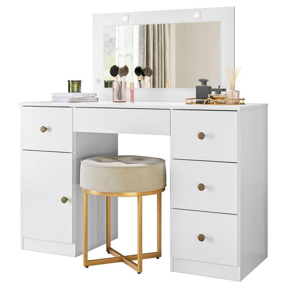 Miniatura Penteadeira Camarim Sonhos Branco Brilho - Moval