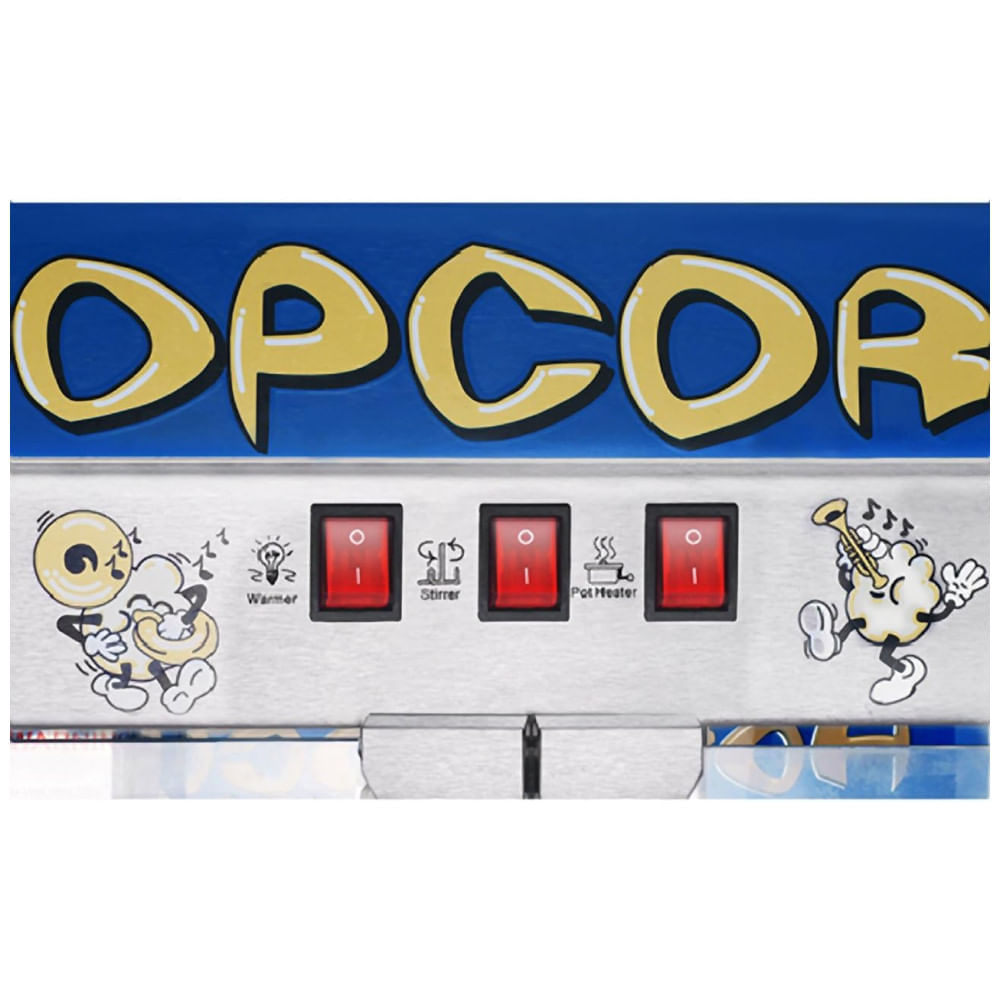 Miniatura Pipoqueira Elétrica em Aço Inoxidável com Bandeja de Descarte de Milho, Luz de Aquecimento e Acessórios, 110V 1350W, Gre...