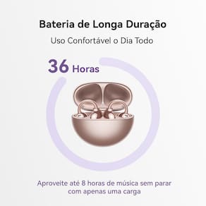 Fone de Ouvido Huawei FreeClip Bluetooth - Preto